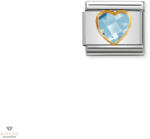 NOMINATION "Kék cirkónia szív" charm - 030610-006