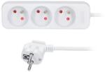 Solight Prelungitor Solight 3m, 3 prize, 16A/3680W, PVC, alb (PP03X)