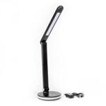 Fellowes Lampă de masă LED Platinet PDL400RGBB 12W reglabilă, control tactil, port USB, neagră (PLADLL400RGBN)