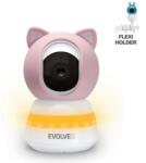 EVOLVEO Monitor pentru bebeluși EVOLVEO LUX - Monitor video inteligent pentru bebeluși la 360° cu vedere nocturnă, detectare a plânsului și a mișcării, roz (CAM-LUX-P) Aparat supraveghere bebelus