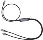 C-TECH Cablu distribuitor de alimentare C-TECH USB Type-C PD 100W, 0.7m + 2x0.5m, negru (CB-USB-PDPS-1B)
