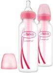 Dr. Brown's Шишета Dr. Brown's - Narrow-Neck Options, 250 ml, 2 броя, Розови (72239306369) - ozone