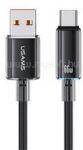 USAMS CLOUD SERIES adatkábel (USB - Type-C, 6A, gyorstöltő, 120cm) FEKETE (SJ658USB01) (SJ658USB01) - mysoft