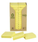 3M POST-IT Öntapadó jegyzettömb, 38x51 mm, 24x100 lap, környezetbarát, , sárga (LPK6531T) (LPK6531T)