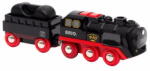 BRIO battery steam locomotive with water tank, toy vehicle (black/red) (33884) - vexio Papusa