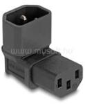 Delock Tápadapter IEC 60320 - C14 - C13, apa / anya, 10 A, 90 -ban hajlított (DL80472) (DL80472)