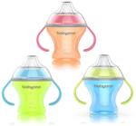 BabyOno Неразливаща се чаша с мек накрайник Babyono - Natural, синя, 180 ml (5901435406069)