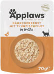 Applaws 48x70g Applaws csirke & tonhal húslében nedves macskatáp