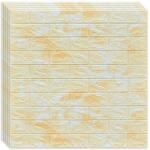 HOZRO 10 db-os HOZRO öntapadós 3D tapéta készlet, téglautánzat modell, 5, 39 négyzetméter alapterületű, modern dizájn, nagyon könnyen felszerelhető, Sárga kő (TAPET59-10BUC)