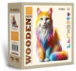 Wooden City 250 db-os fa puzzle - Szivárványos cica (HE0319-L) (HE0319-L)