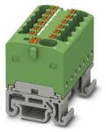 Phoenix Contact Elosztóblokk PTFIX 4/12X1, 5-NS15A GN, 0, 14-2, 5mm2, 41/17, 5 A 500 V NS 15, rugós csatlakozás, 1046989 (1046989)