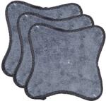 NEXTLY 3 darabos mikroszálas felmosó kendő készlet csillag alakú fejjel NEXTLY, újrafelhasználható, mosható, levehető, jó nedvszívó képességű, különféle nedves és száraz felületeken használható, szürke (3lvt