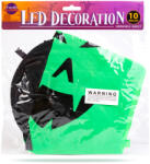 Family Halloween-i LED dekor - szellem - zöld - 10 színes LED - akasztható - 2 x 2032 - 75 x 35 cm (56569E) - lumenet