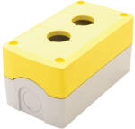 Tracon összeállított tokozat nyomógombokhoz, sárga, 2-es 22, 5mm IP65, 2×PG-13, 5 NYGD-2YE (NYGD-2YE)