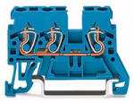 Wago 3 vezetékes átmenő sorkapocs 2, 5 mm2, kék (870-684) (870-684)