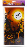 Family Halloween-i asztalterítő - alumínium hatású - 137 x 183 cm - sírköves (56542C)
