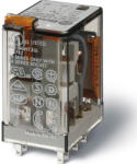 Finder miniatűr ipari relé, foglalatba dugaszolható, mech. állapotjelzés + tesztgomb, 2 váltóérintkező 10 A, : 220 V DC 55.32. 9.220. 0040 (55.32.9.220.0040)