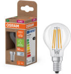 OSRAM E14 LED kisgömb, 1, 2W, 255 lm, 4000 K, hidegfehér, áttetsző üveg-25 W izzó helyett - Superstar+ Classic P filament (4058075839328)