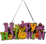 Globiz International Kft Halloween-i dekoráció - " Happy Halloween" - akasztható - 42, 5 x 18 cm (56572)