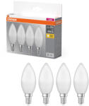 OSRAM E14 LED gyertya, 4, 9W, 470 lm, 2700 K, melegfehér, opál műanyag-40 W izzó helyett, 4 darabos - Base Classic B (4058075819474)