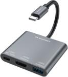 Wozinsky Hub Wozinsky WHCH-01 USB-C PD 100W HDMI 4K@30Hz USB-A 10Gbps - szürke