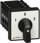 Ganz Ganz átkapcsoló 0 állással, fogantyús kézikapcsoló 32A, 1-0-2 felirat, IP44, 4P (KK1-32-6129) (1AF6129BB00M40)