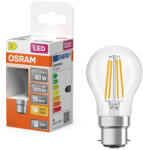 OSRAM B22d LED 3, 4W, 470 lm, 2700 K, melegfehér, áttetsző üveg-40 W izzó helyett - Superstar Classic P filament (4099854468698)