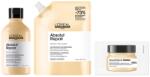 L'Oréal Serie Expert Absolut Repair száraz hajra való samponcsomag, száraz és sérült hajra, Arany quinoa korpa és búzaprotein, Vegán, Sampon, 300 ml + Utántöltő, 500 ml