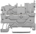 Wago 2020-1201 1 vezeték/1 érintkezőtűs dugaszolható alapsorkapocs, 1 mm2, DIN 35 x 15 és 35 x 7, 5 sínhez, Push-in CAGE CLAMP®, szürke (2020-1201)