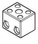 Kleinhuis Sorkapocs porcelán 10mm2/2p Kleinhuis 119. G (119.G) - lumenet