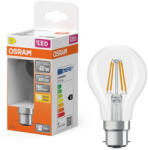 OSRAM B22d LED 3, 4W, 470 lm, 2700 K, melegfehér, áttetsző üveg-40 W izzó helyett - Star Classic A filament (4099854466922)