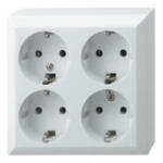 Anco Austin falon kívüli 4-es földelt dugaszolóaljzat, fehér 321115 (321115) - lumenet