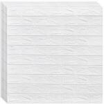 HOZRO 160 x HOZRO öntapadós 3D tapéta szett, téglautánzat modell, 86, 24 négyzetméter alapterületű, modern dizájn, nagyon könnyen felszerelhető, Fehér (TAPET1-160buc)