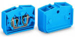 Wago 4 vezetékes, középső sorkapocsmegfelelő Ex i alkalmazásokhoz nyomógombok nélkül, kék (264-354) (264-354)
