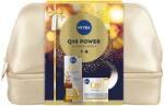 Nivea Készlet: NIVEA Q10 kettős hatású szérum, öregedésgátló és anti-glikációs, 30ml + NIVEA Q10 ránctalanító nappali krém, SPF 15, 50 ml + Ajándéktasak