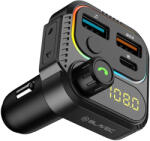 Blavec FM Transmitter Flash TR-01 MP3, Bluetooth - 2xUSB + Type C - PD 36W QC3.0 18W (TFMFTR01-B) fekete