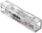 Wago 2773-2401 egyenes kialakítású tömör vezeték összekötő Push Wire Inline, átlátszó, max. 4 mm2, 32A (2773-2401)