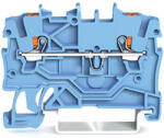Wago 2 vezetékes átmenő sorkapocs nyomógombbal 1 mm2, kék (2200-1204) (2200-1204)