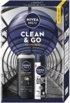 Nivea Készlet: NIVEA MEN Active Clean tusfürdő, 250 ml + NIVEA MEN Invisible Black & White dezodor spray, 150 ml
