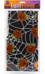 Family Halloween-i asztalterítő - alumínium hatású - 137 x 183 cm - tök, pókháló (56542A) - lumenet