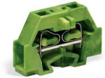 Wago 2 vezetékes sorkapocs nyomógombok nélkül rögzítőperemmel, zöld-sárga (260-307) (260-307)