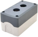 Tracon összeállított tokozat nyomógombokhoz, szürke, 2-es 22, 5mm IP65, 2×PG-13, 5 NYGD-2GR (NYGD-2GR)