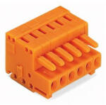 Wago 1 vezetékes anyacsatlakozó védett a hibás bekötés ellen, narancssárga (734-203) (734-203)