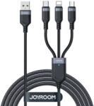 JOYROOM Cablu Incarcare Joyroom USB-A - Lightning / microUSB / USB-C S-A18 18W 1.2m Negru