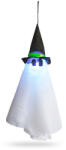 Globiz International Kft Halloween-i világító dekoráció - szellem - felakasztható - RGB LED - 70 x 50 cm (56596B)
