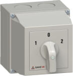 Ganz Ganz átkapcsoló 0 állással, tokozott kézikapcsoló 32A, 1-0-2 felirat, IP65, 4P (KKM1-32-6129) (4AF6129XB00S40)