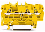 Wago 3 vezetékes átmenő sorkapocs 2, 5 mm2, sárga (2002-1306) (2002-1306)