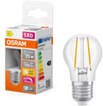 OSRAM E27 LED kisgömb, 1, 8W, 250 lm, 2700 K, melegfehér, dimmelhető, áttetsző üveg-25 W izzó helyett - Superstar Classic P filament (4099854443886)
