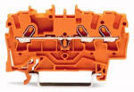 Wago 3 vezetékes átmenő sorkapocs 1, 5 mm2, narancssárga (2001-1302) (2001-1302)