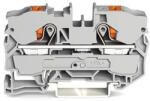 Wago 2 vezetékes átmenő sorkapocs nyomógombbal 10 mm2, szürke (2210-1201) (2210-1201)